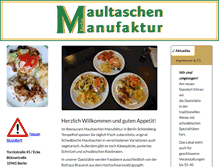 Tablet Screenshot of maultaschen-manufaktur.de